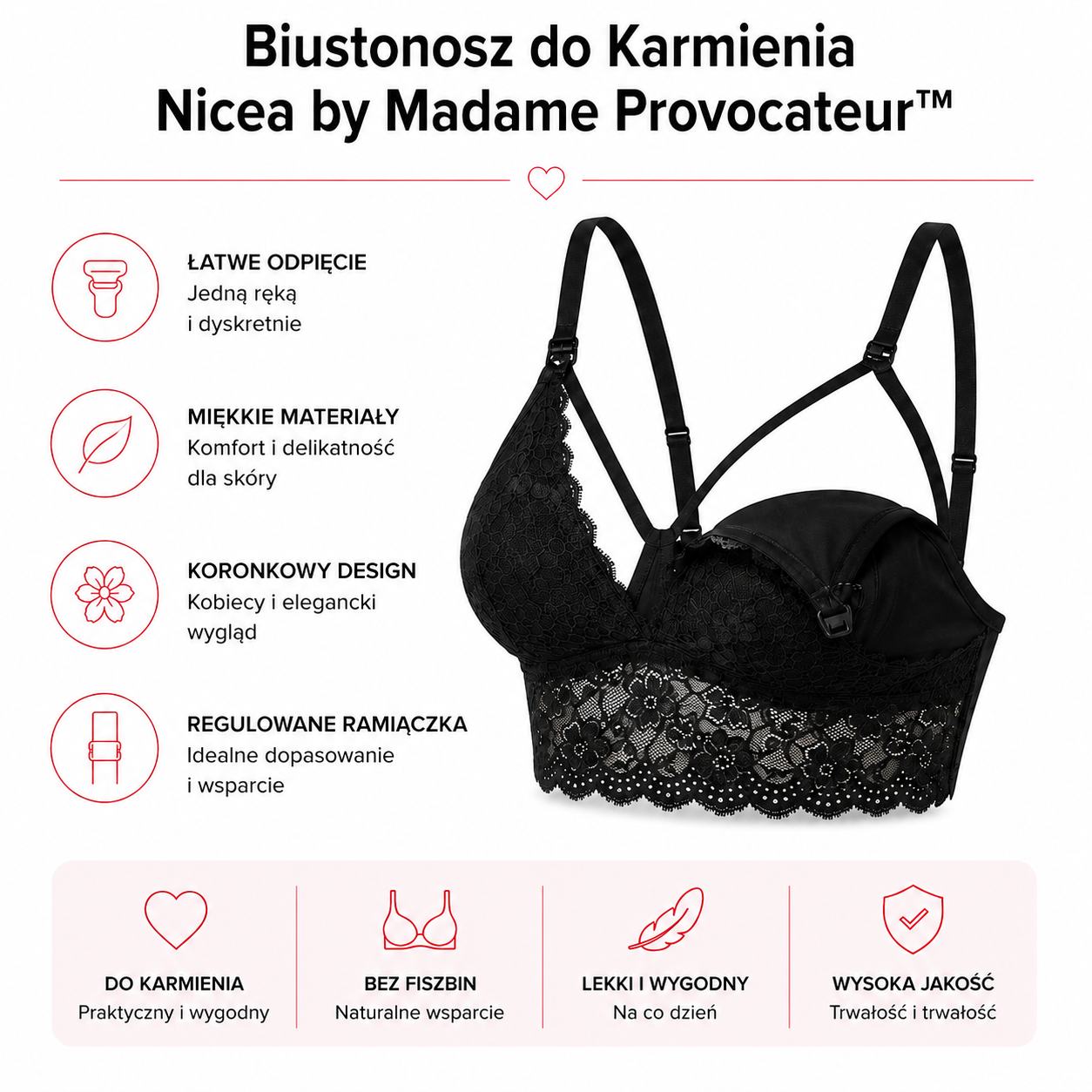 Biustonosz do Karmienia Nicea by Madame Provocateur™