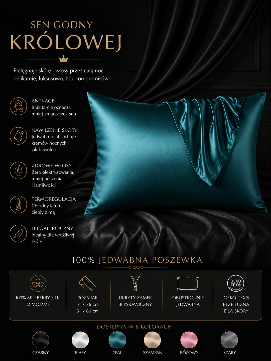 Poszewka Jedwabna 100% Jedwab Madame Provocateur™