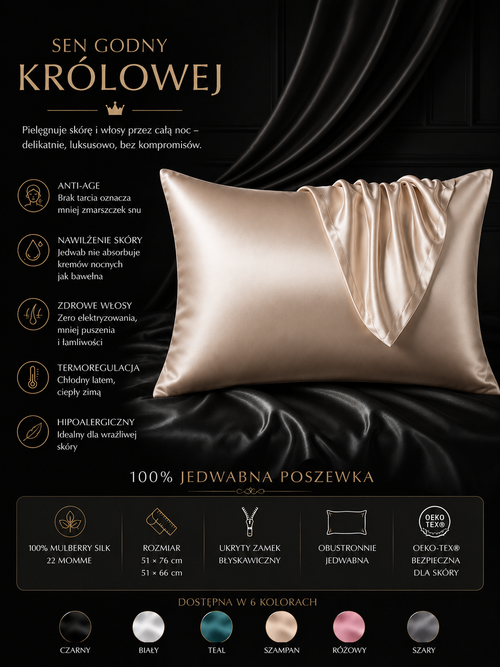 Poszewka Jedwabna 100% Jedwab Madame Provocateur™